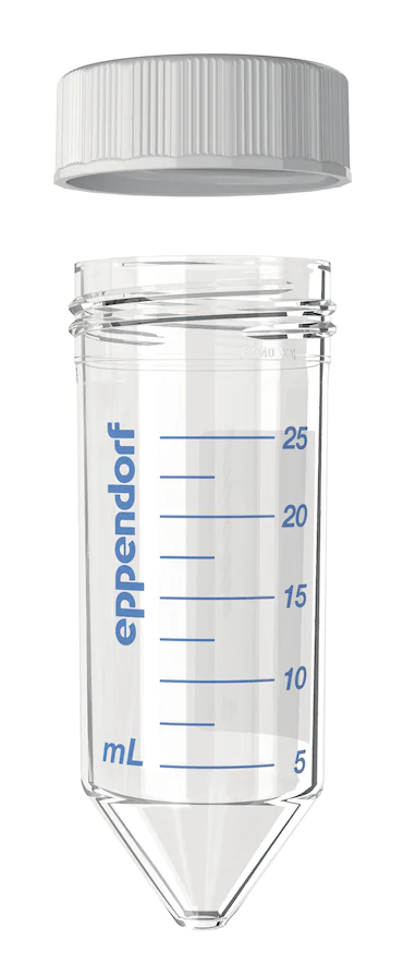 艾本德Eppendorf Conical Tubes 25 mL 帶螺旋蓋, 25 mL, 無菌、無熱原, 無RNase和DNase, 無DNA, 無色, 200 個(gè) (8 包 × 25 個(gè))